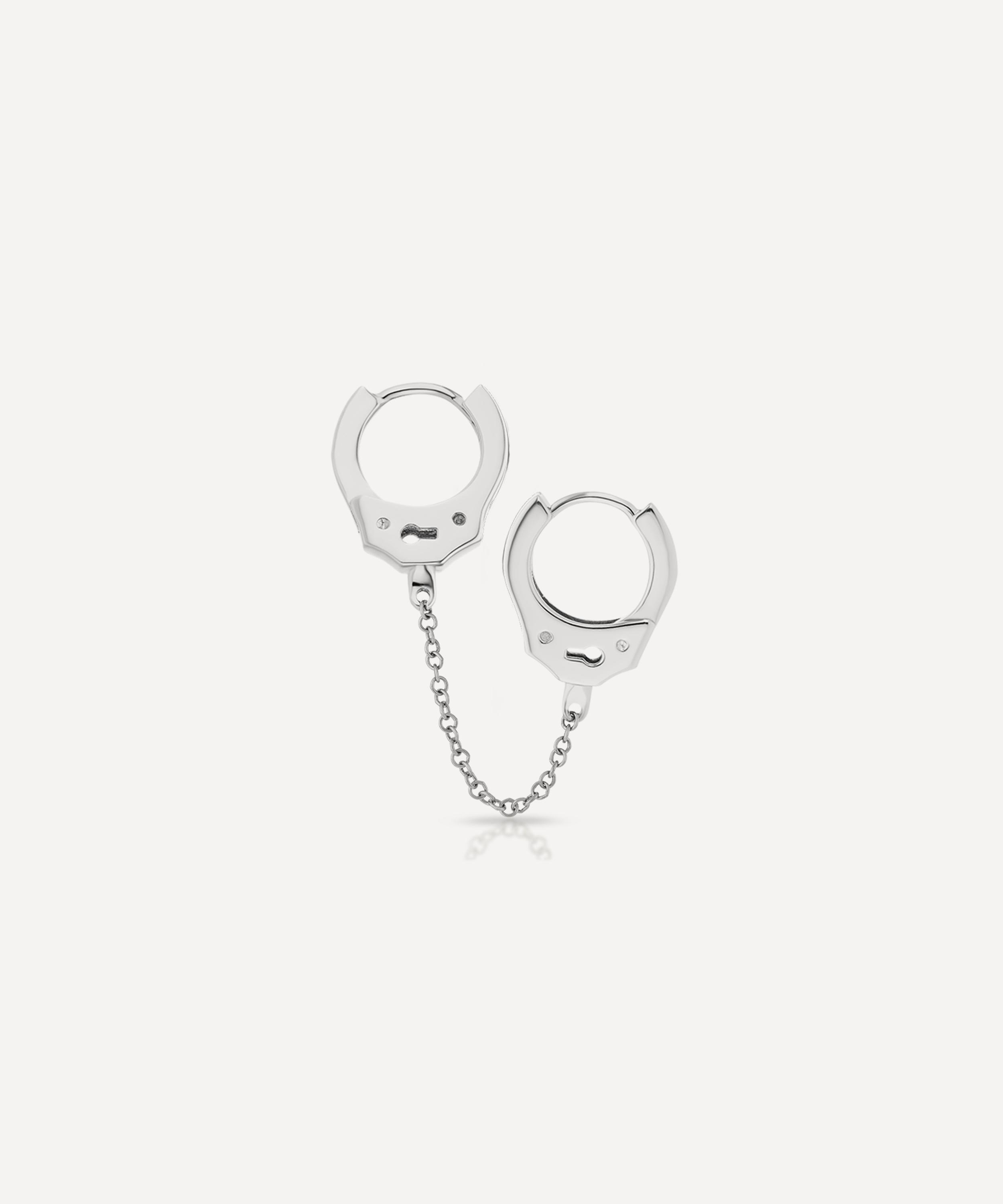 Maria Tash - 14ct 8mm Handcuff Hoop Earring with Medium Chain image number 0