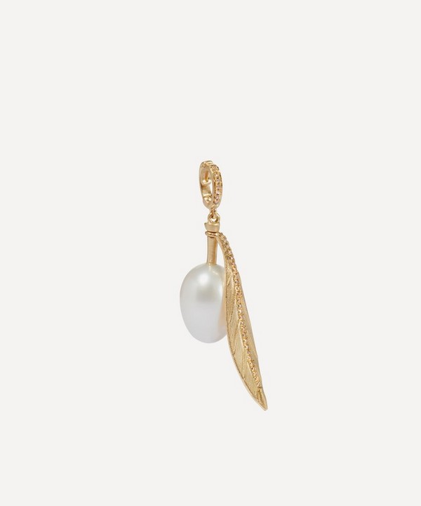 Annoushka - 18ct Gold Pearl Olive Seed Charm image number null