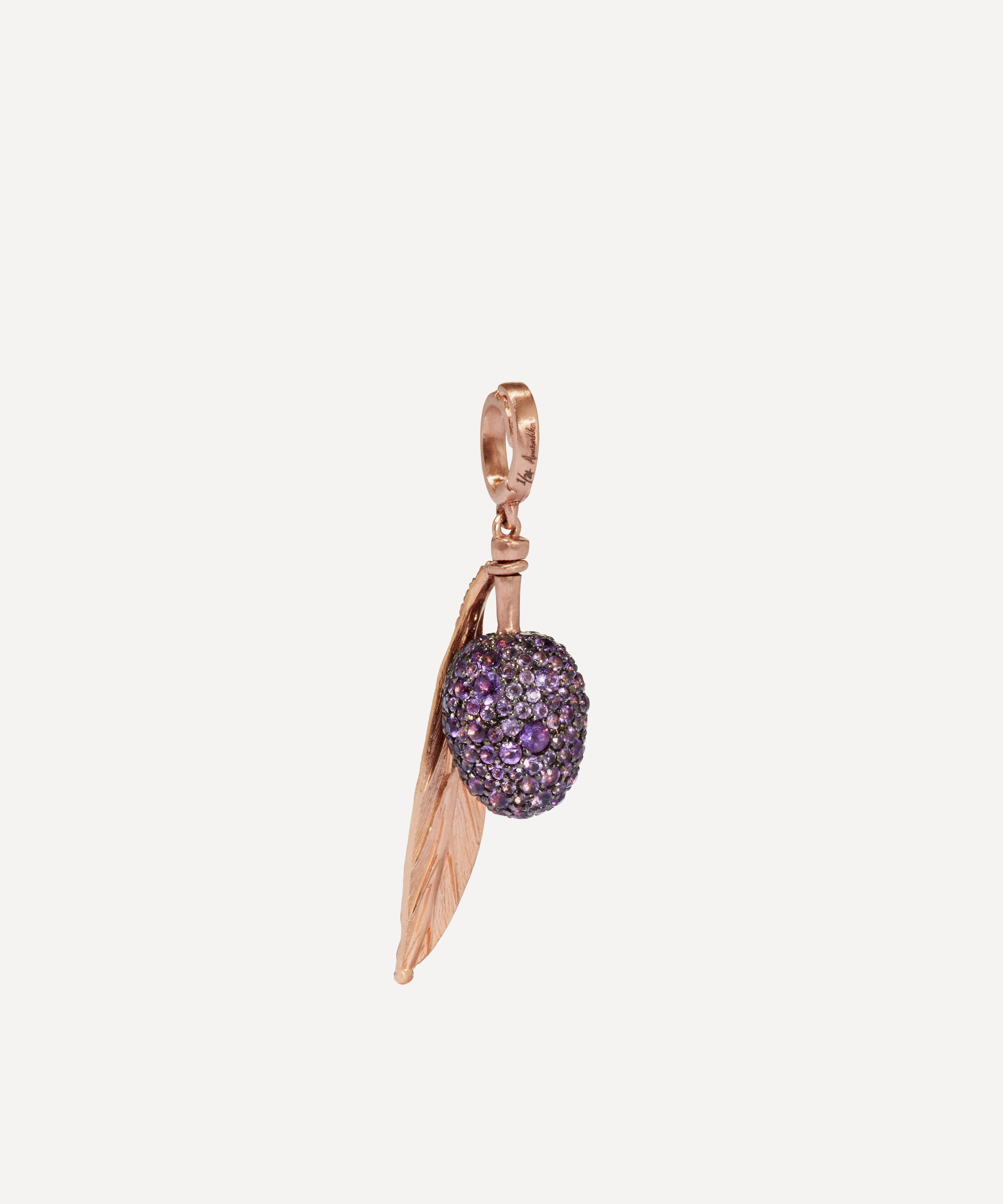 Annoushka - 18ct Rose Gold Amethyst Olive Seed Charm image number null