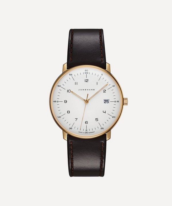 Junghans - Leather Max Bill Quartz Watch image number null