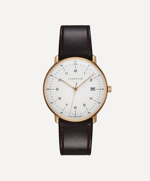 Junghans - Leather Max Bill Quartz Watch image number 0