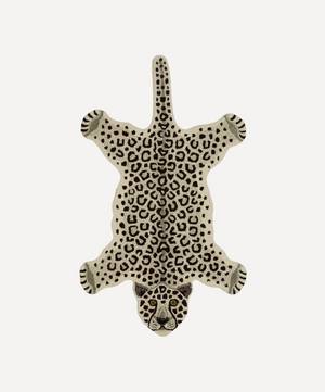 Large Snowy Leopard Rug