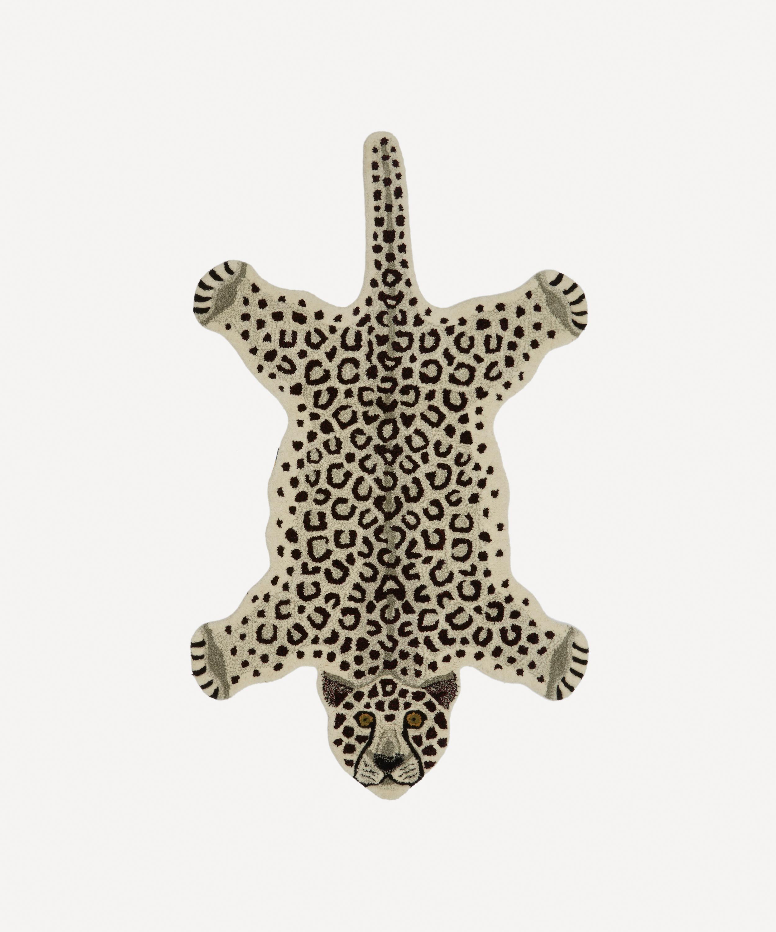 Doing Goods - Large Snowy Leopard Rug image number 0