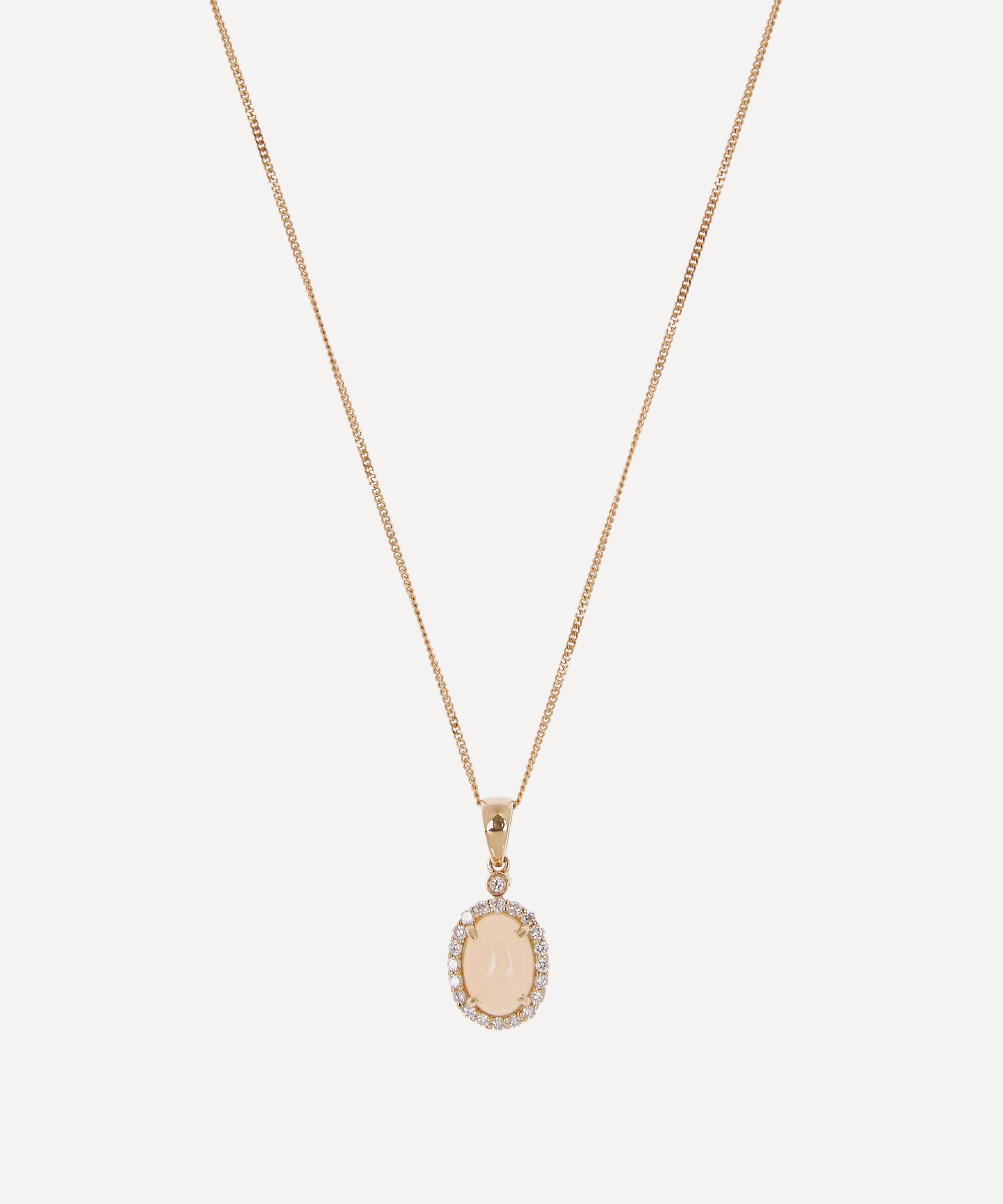 Kojis - Gold Opal and Diamond Pendant Necklace image number 0