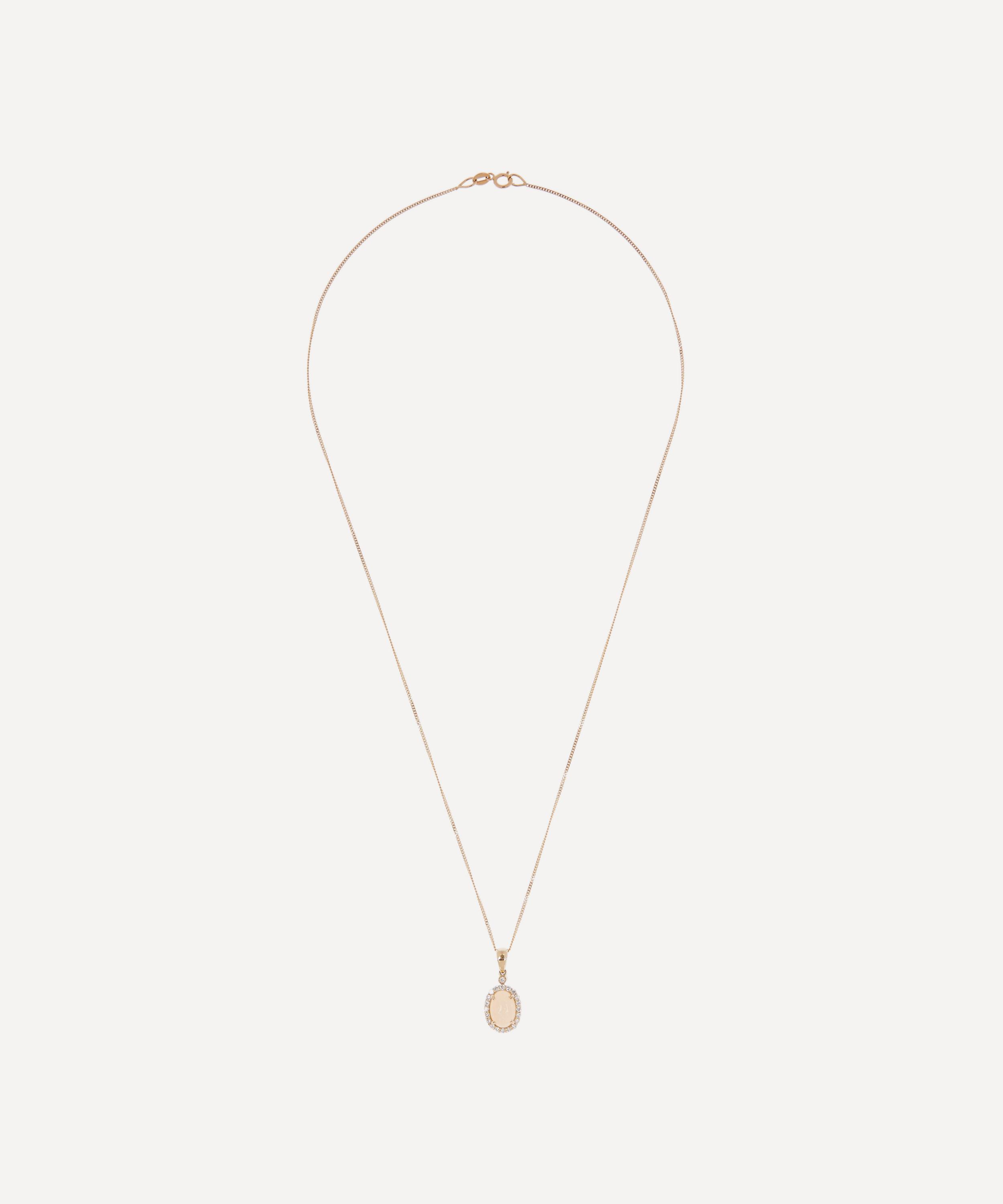 Kojis - Gold Opal and Diamond Pendant Necklace image number 2