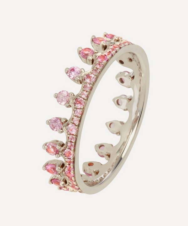 Annoushka - 18ct White Gold Pink Sapphire Crown Ring image number null
