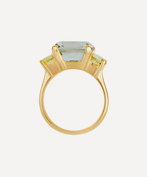 Dinny Hall - Gold Plated Vermeil Silver Teresa Green Amethyst and Oro Verde Ring image number 2