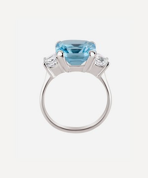 Dinny Hall - Silver Teresa Blue and White Topaz Ring image number 2