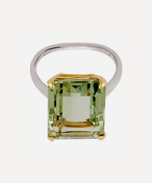 Dinny Hall - Silver and Gold Amica Green Amethyst Ring image number 0