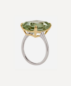 Dinny Hall - Silver and Gold Amica Green Amethyst Ring image number 2