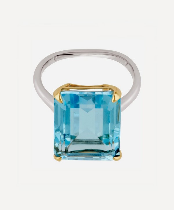 Dinny Hall - Silver and Gold Amica Blue Topaz Ring image number null
