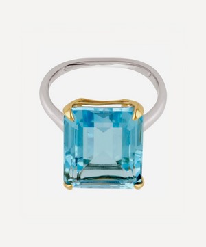 Dinny Hall - Silver and Gold Amica Blue Topaz Ring image number 0