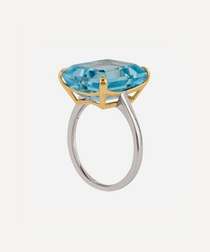 Dinny Hall - Silver and Gold Amica Blue Topaz Ring image number 2
