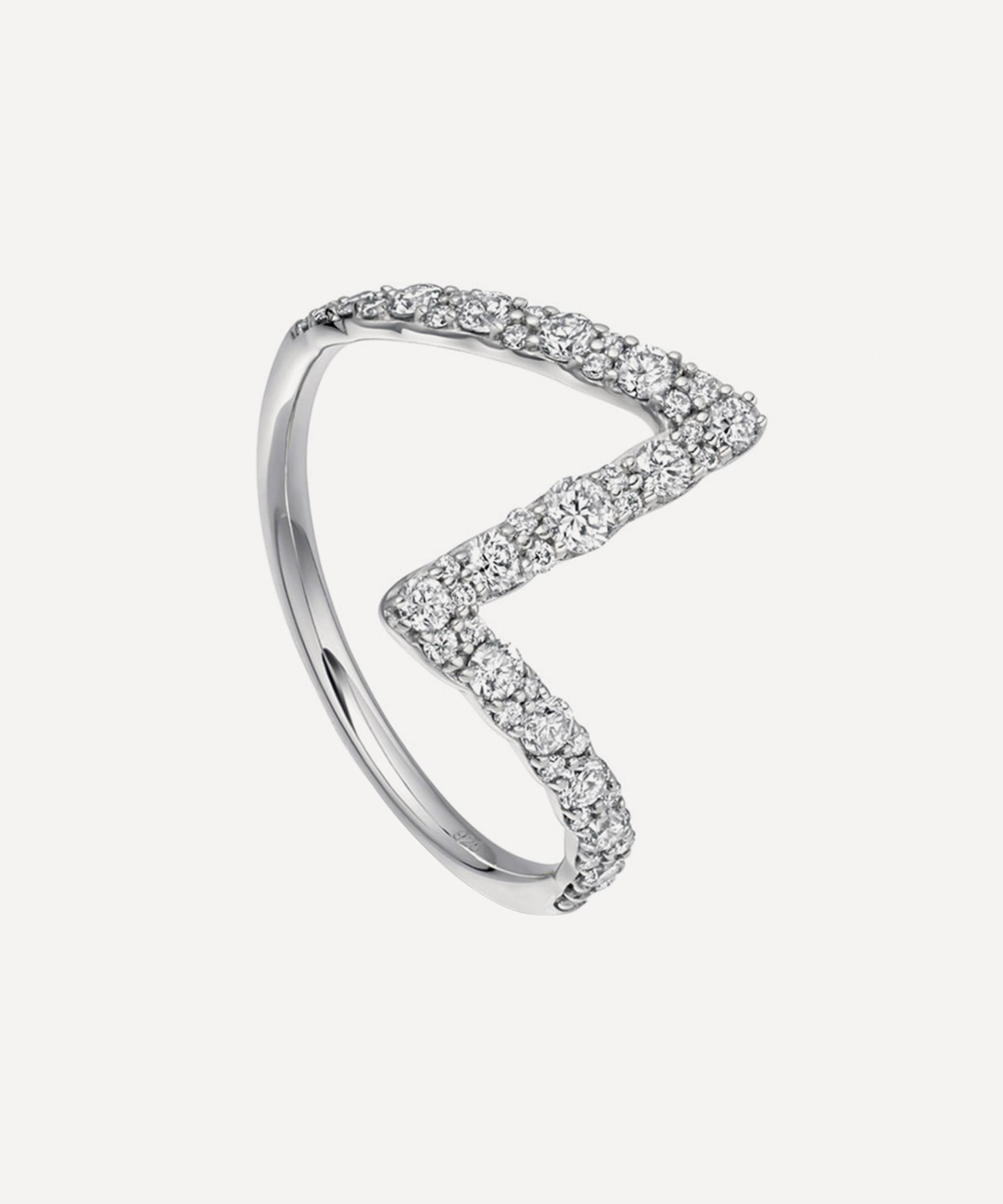 Astley Clarke 14ct White Gold Flash Interstellar Diamond Ring | Liberty