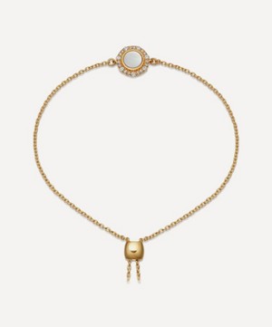 Astley Clarke - Gold Plated Vermeil Silver Luna Mother of Pearl Sapphire Kula Bracelet image number 0
