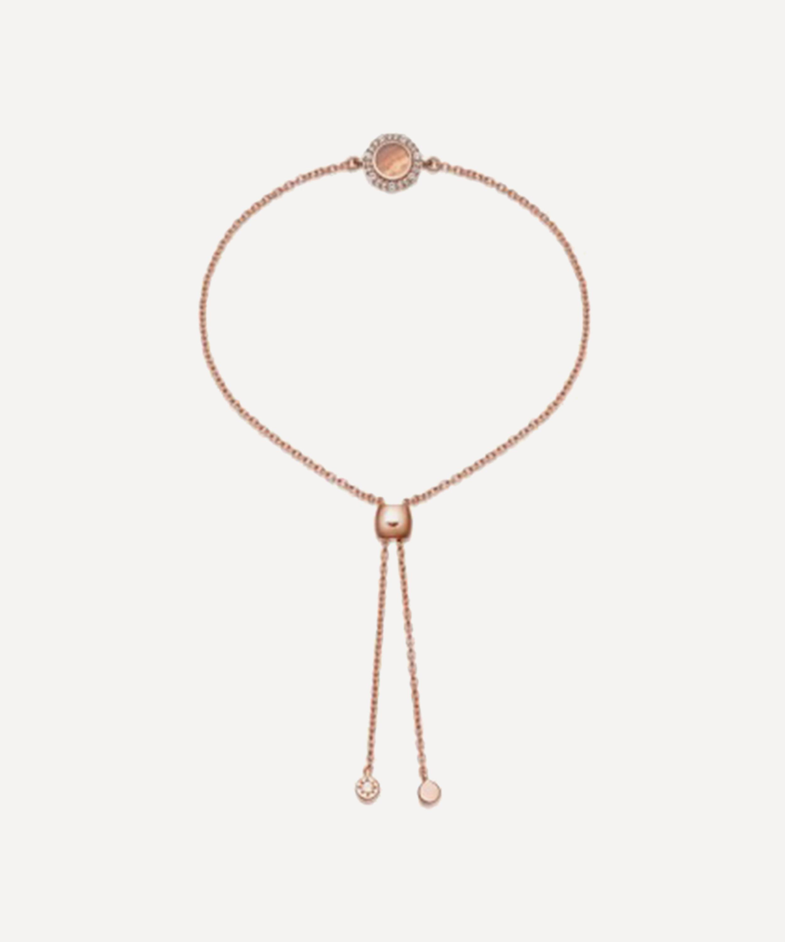 ASTLEY CLARKE ASTLEY CLARKE ROSE GOLD PLATED VERMEIL SILVER LUNA LACE AGATE SAPPHIRE KULA BRACELET 000610834