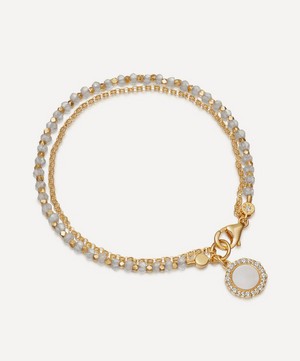 Astley Clarke - Gold Plated Vermeil Silver Luna Mother of Pearl Sapphire and Moonstone Biography Bracelet image number 0