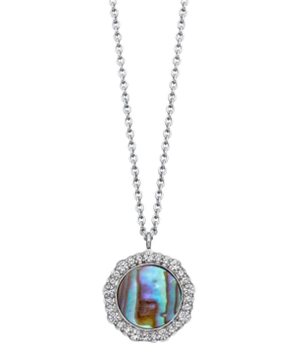 Astley Clarke Silver Luna Abalone Sapphire Pendant Necklace