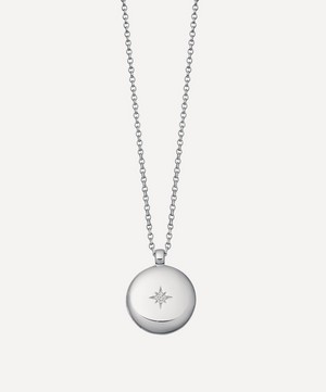 Astley Clarke - Silver Contemporary Sapphire Medium Astley Locket Necklace image number 0