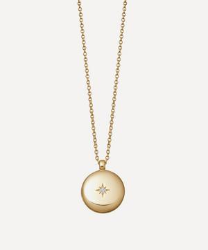 Astley Clarke - Gold Plated Vermeil Silver Contemporary Sapphire Medium Astley Locket Necklace image number 0