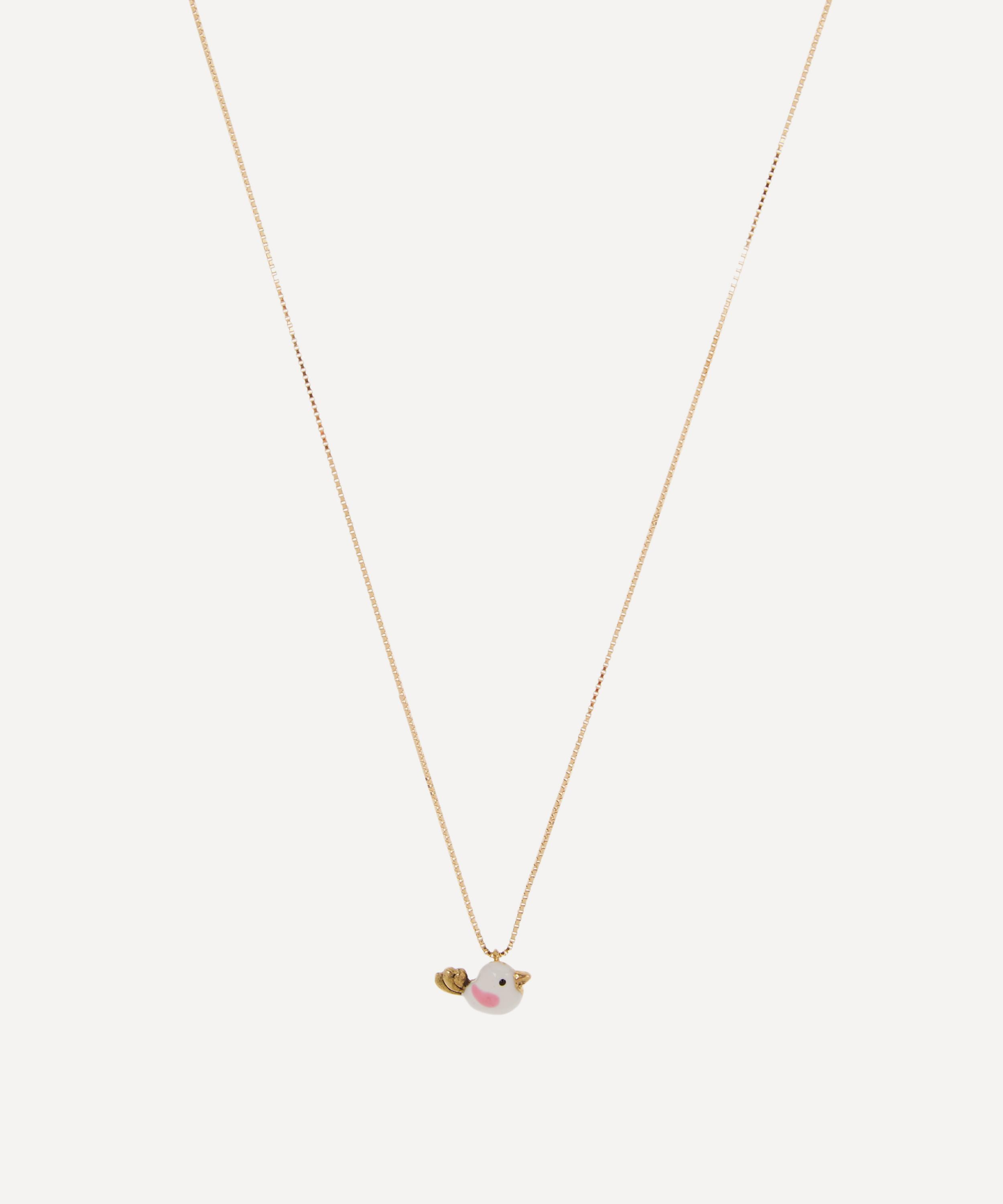 Atelier VM - 18ct Gold Canarino Enamel Bird Necklace image number 0