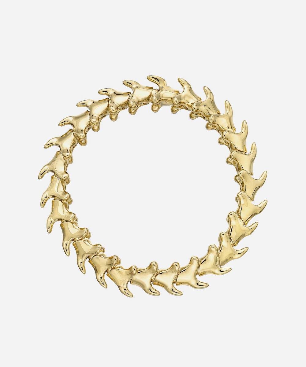 Shaun Leane - Gold Plated Vermeil Silver Serpents Trace Wide Bracelet