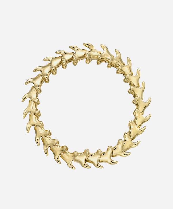 Shaun Leane - Gold Plated Vermeil Silver Serpents Trace Wide Bracelet image number 0