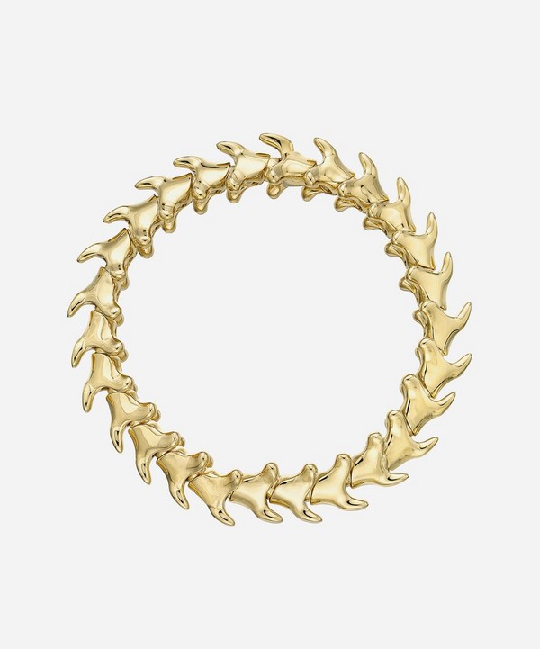 Shaun Leane - Gold Plated Vermeil Silver Serpents Trace Wide Bracelet image number null