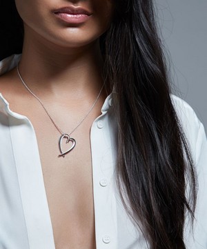 Shaun Leane - Silver Heart Pendant Necklace image number 1