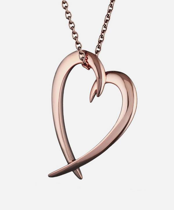 Shaun Leane - Rose Gold Plated Vermeil Silver Heart Pendant Necklace image number 0
