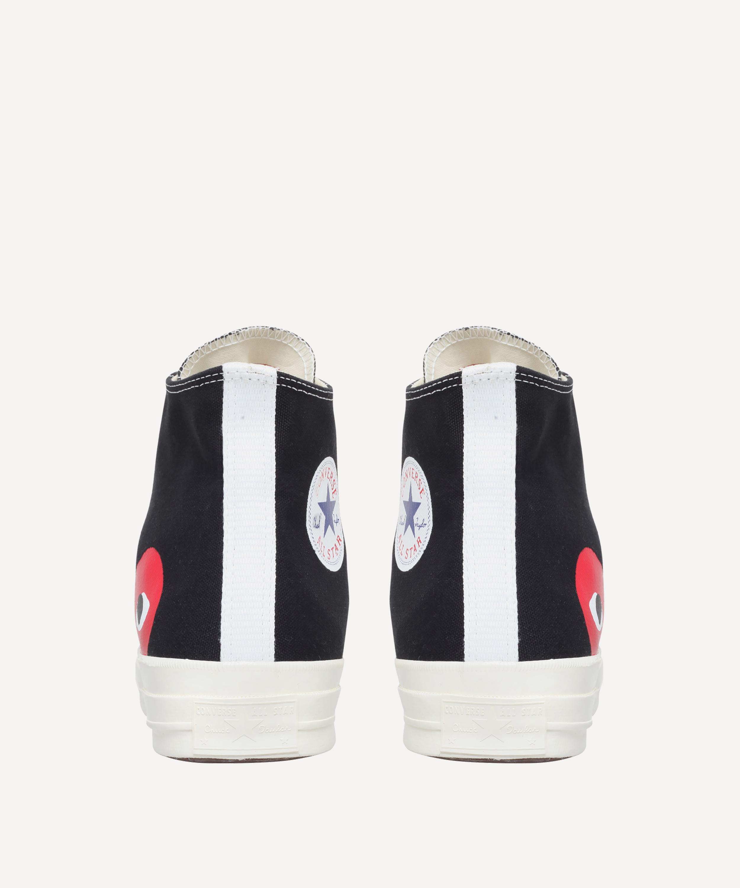 Comme des garcons play converse large outlet emblem high top canvas sneakers