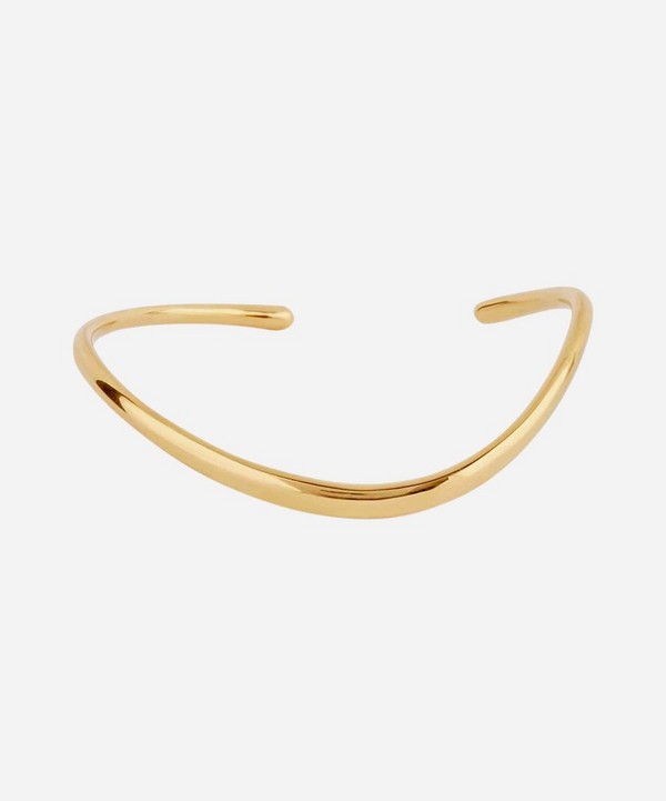 Dinny Hall - Gold Plated Vermeil Silver Wave Cuff Bracelet image number null