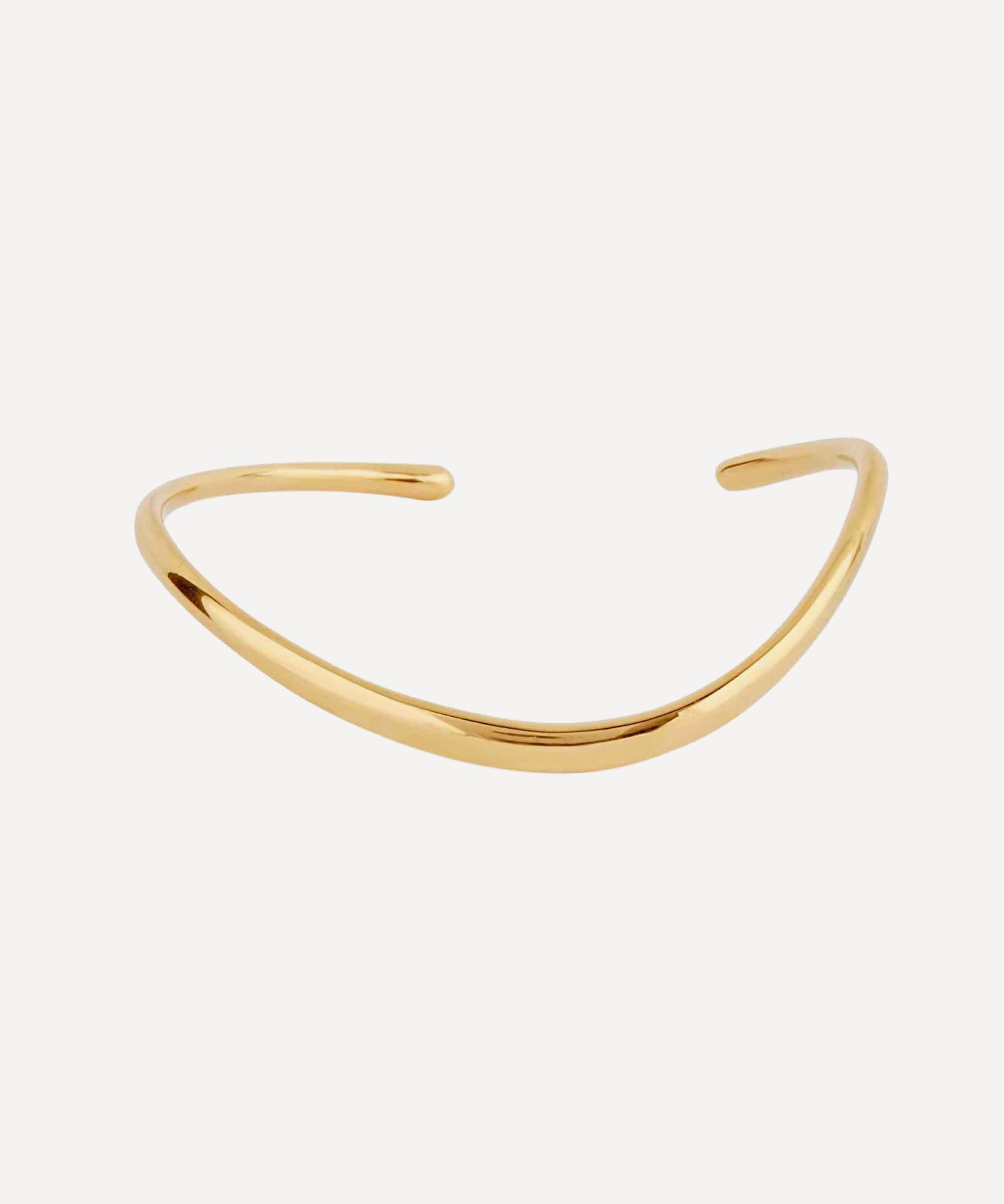 Dinny Hall - Gold Plated Vermeil Silver Wave Cuff Bracelet image number 0