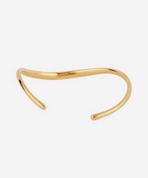 Dinny Hall - Gold Plated Vermeil Silver Wave Cuff Bracelet image number 2