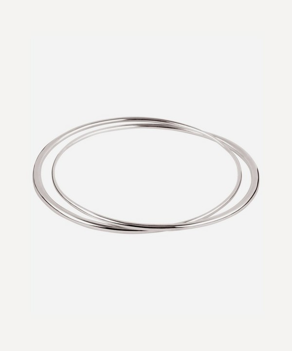 Dinny Hall - Silver Signature Double Bangle image number null