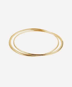 Gold Plated Vermeil Silver Signature Double Bangle