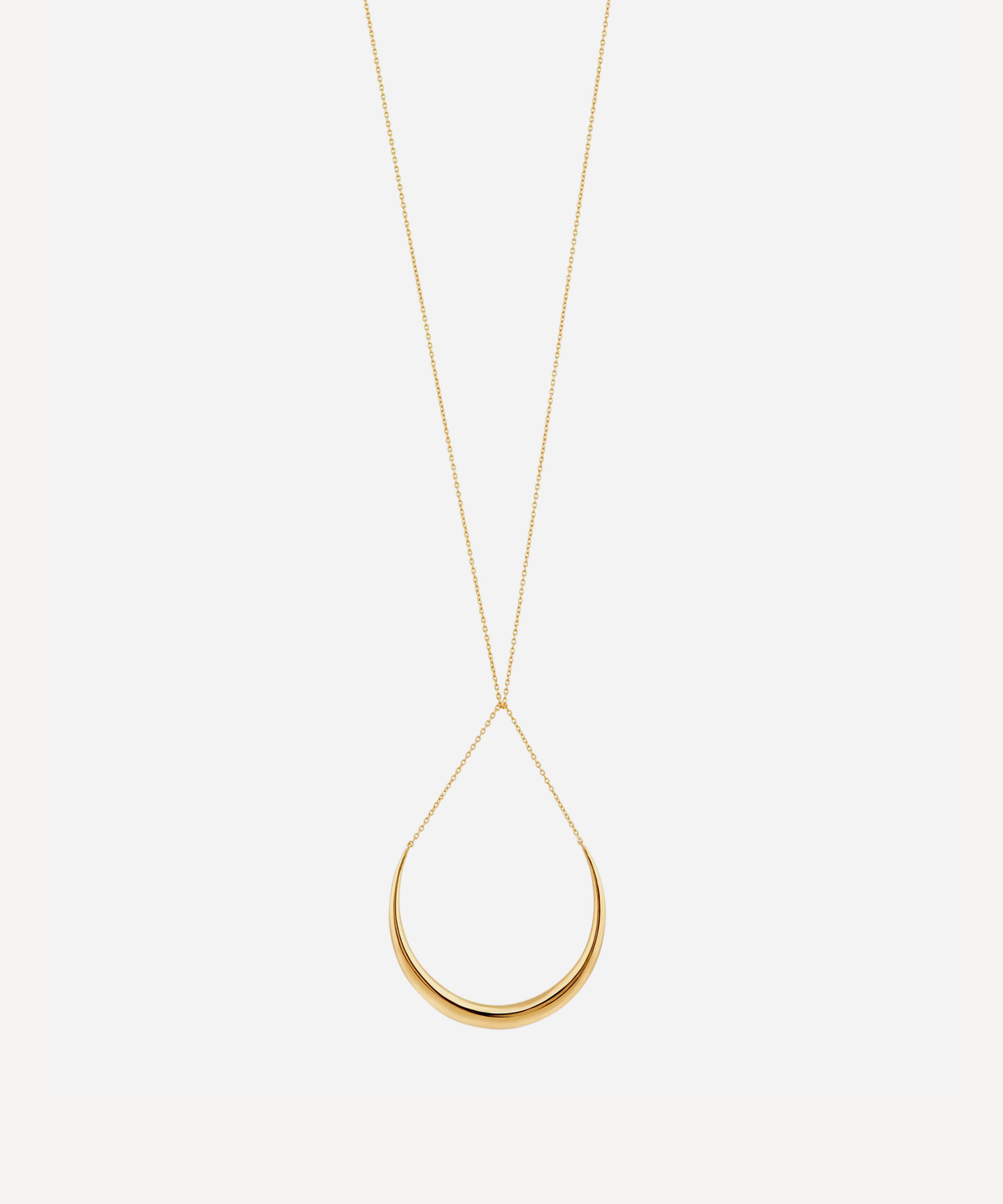 Dinny Hall - Gold Plated Vermeil Silver Toro Cross Chain Horn Pendant Necklace image number 0