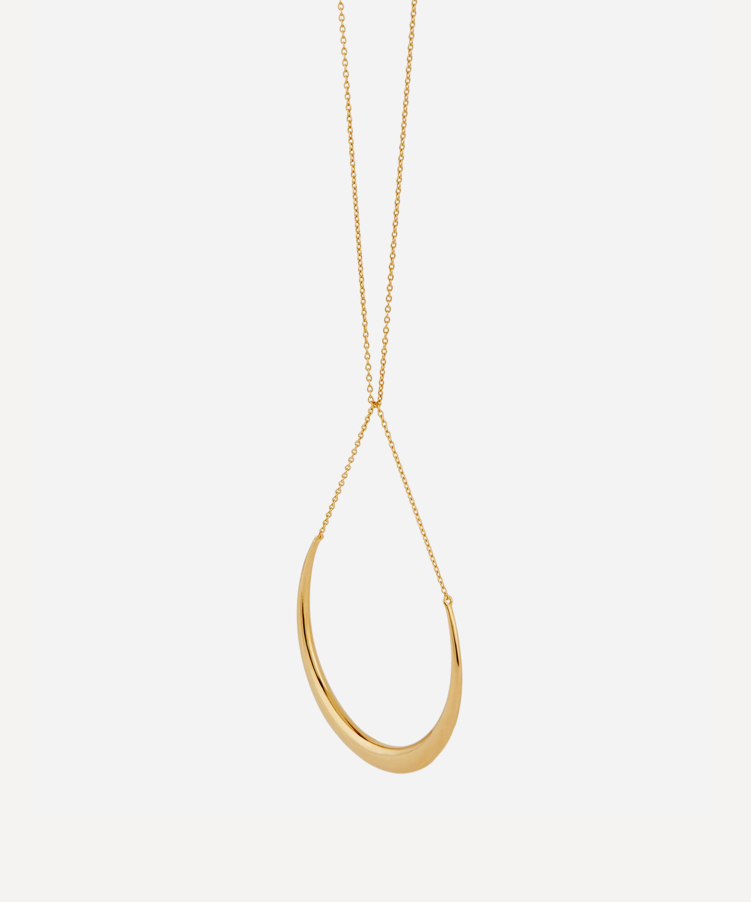 Dinny Hall - Gold Plated Vermeil Silver Toro Cross Chain Horn Pendant Necklace image number 2