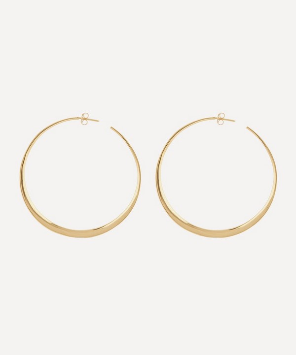 Dinny Hall - Gold Plated Vermeil Silver Signature Large Hoop Earrings image number null