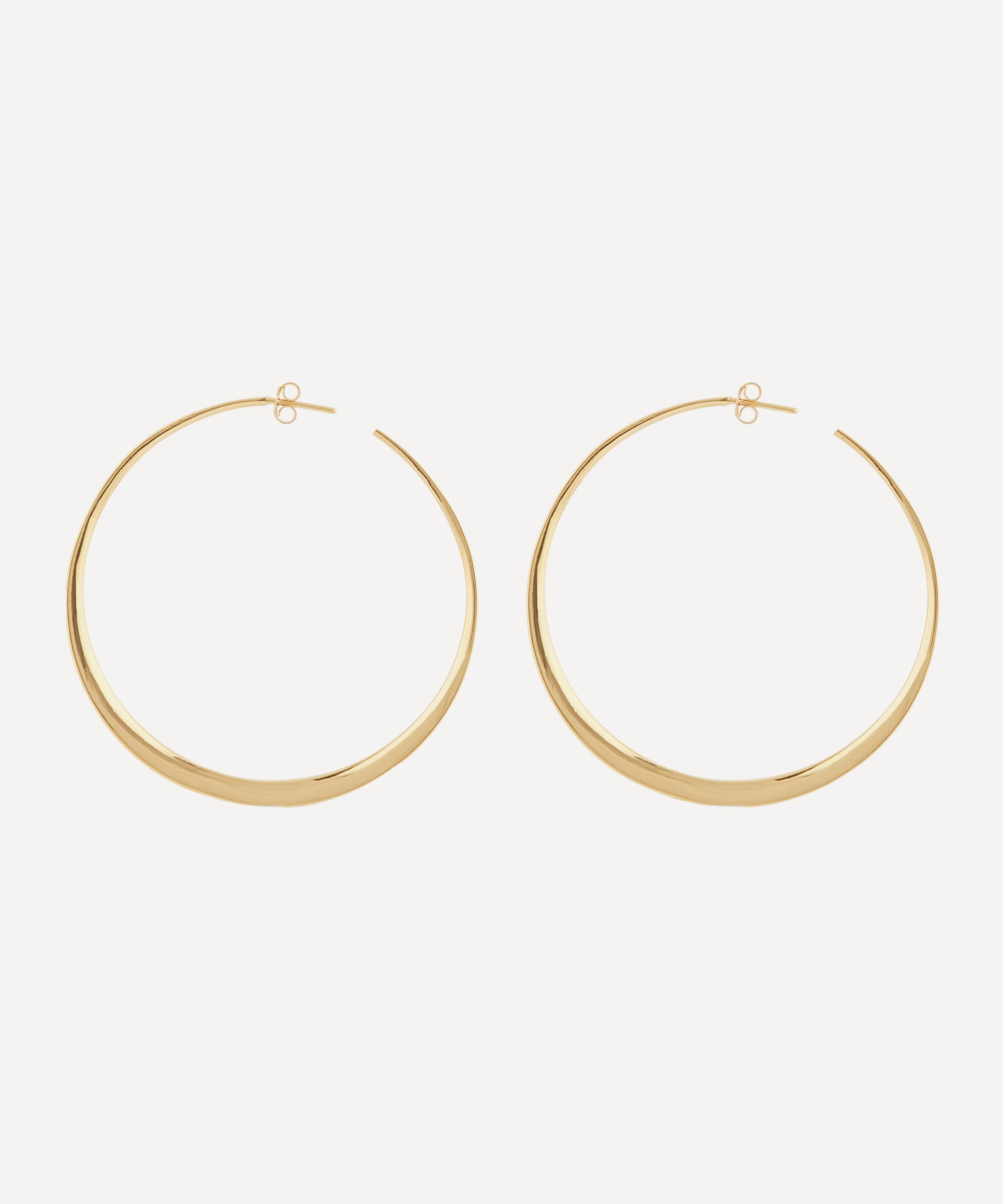 Dinny Hall - Gold Plated Vermeil Silver Signature Large Hoop Earrings image number 0