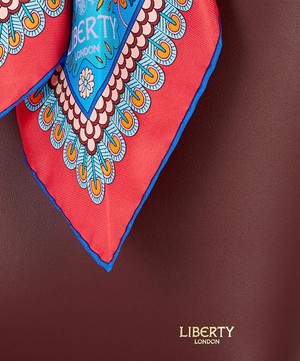 Liberty - Audrey Leather Tote Bag with Peacock Garden Silk Scarf image number 3