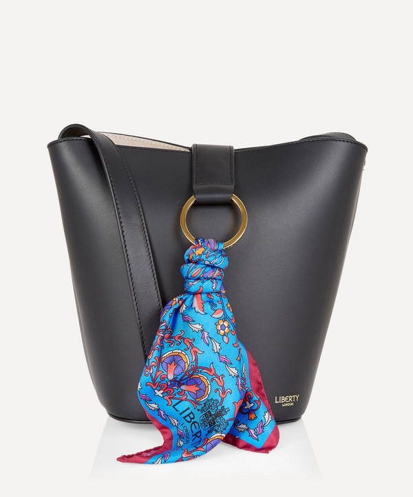 Liberty - Brigitte Leather Mini Bucket Bag with Lodden Silk Scarf image number null