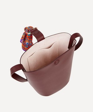 Liberty - Brigitte Leather Mini Bucket Bag with Lodden Silk Scarf image number 4