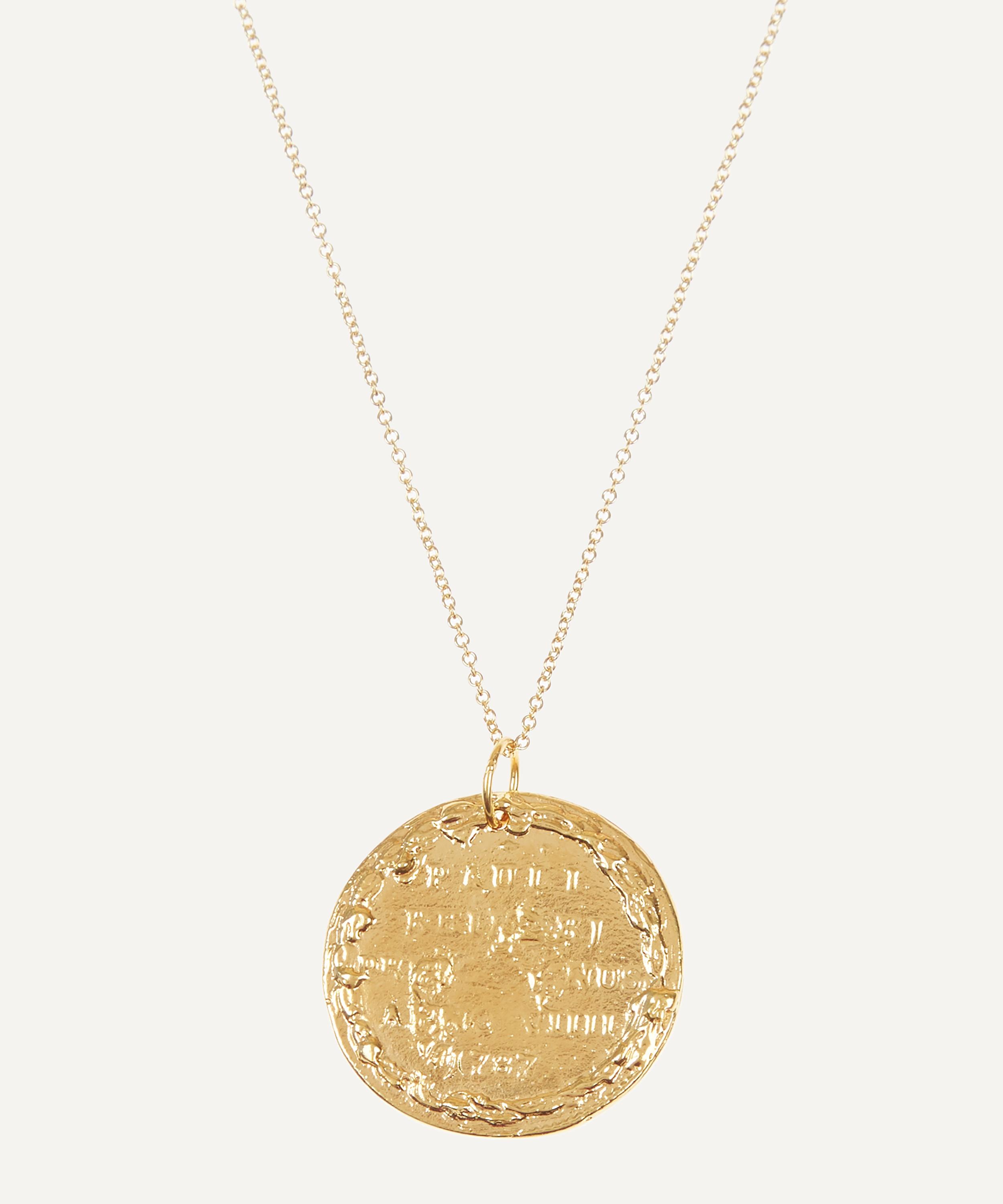 Alighieri - Gold-Plated Il Leone Medallion Necklace image number 2