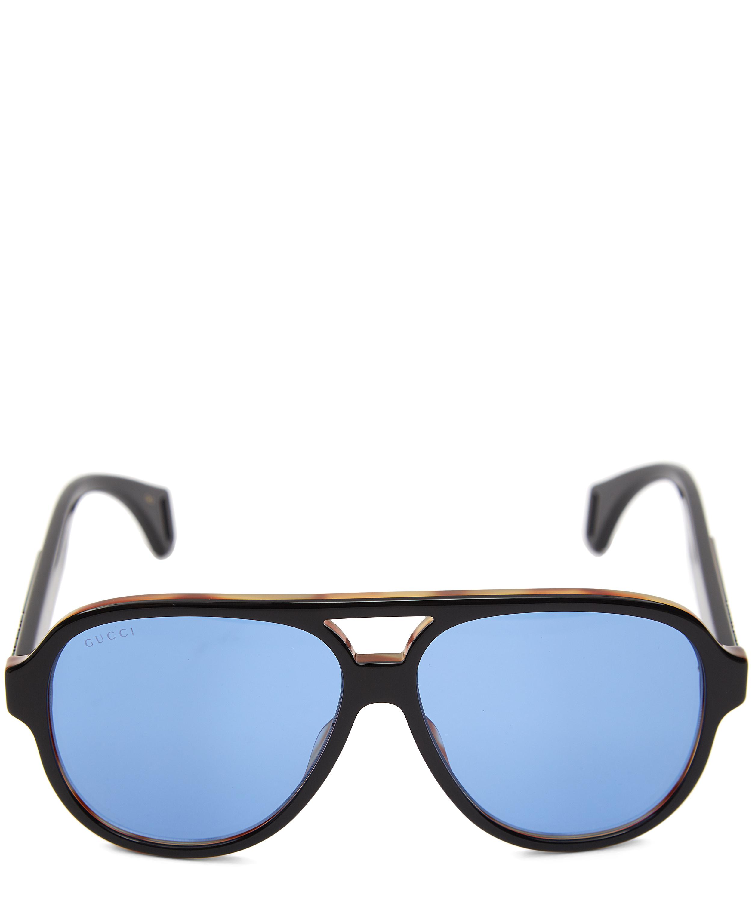 aviator sunglasses with gucci stripe