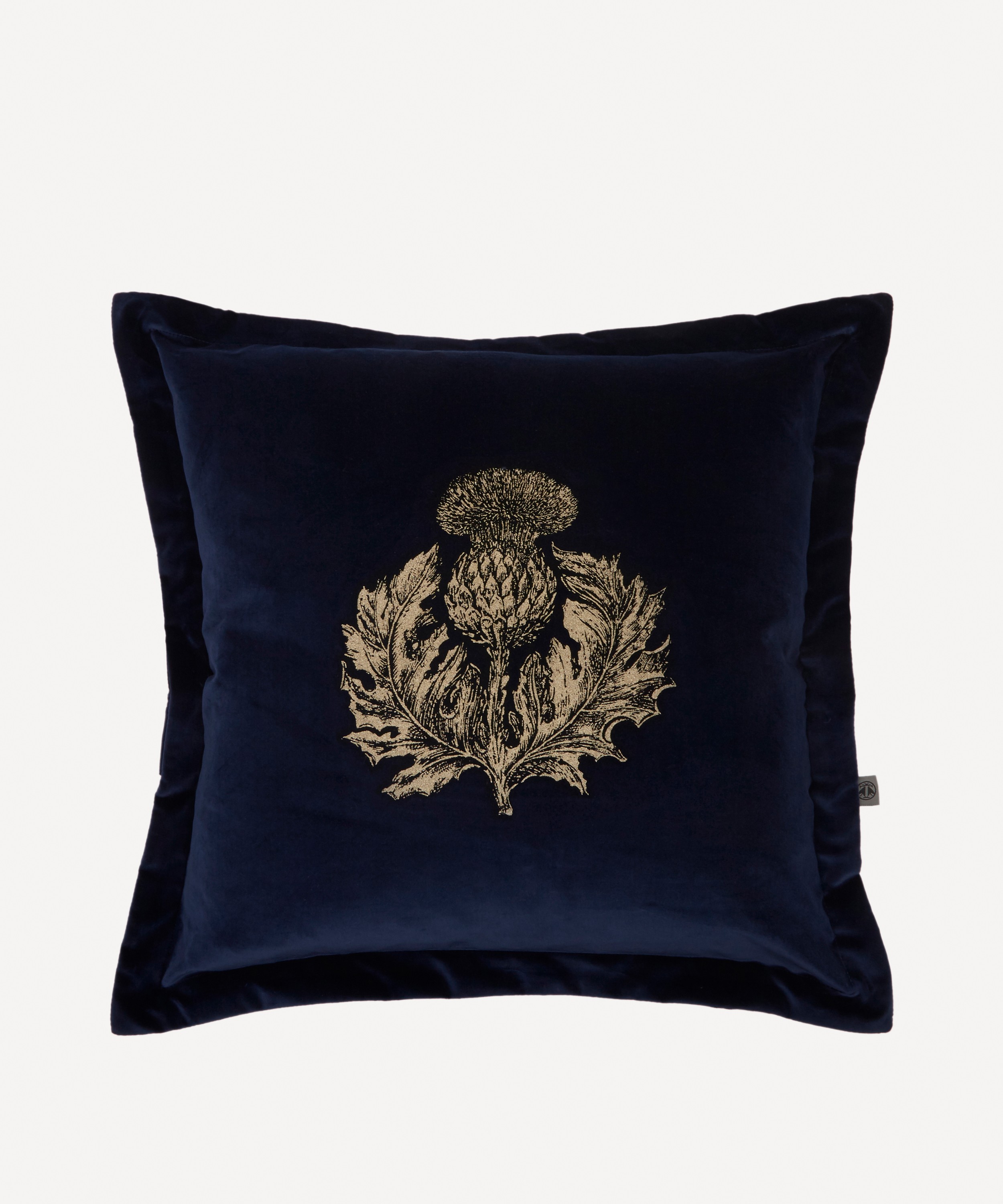Timorous Beasties - Thistle Cotton Velvet Cushion image number 0