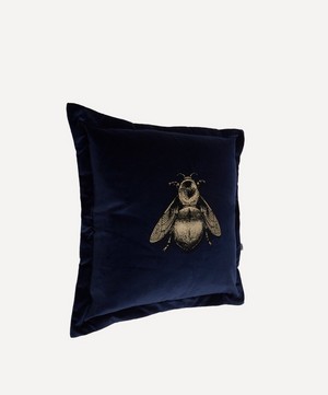 Timorous Beasties - Napoleon Bee Cotton Velvet Cushion image number 1
