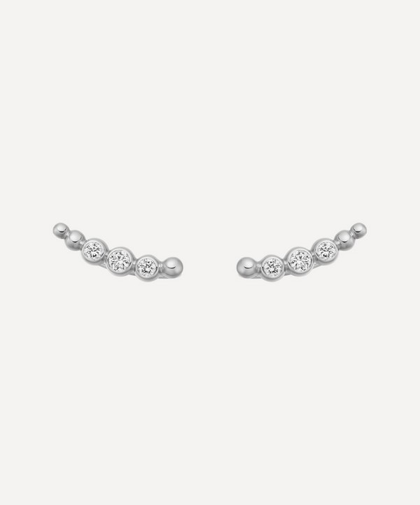 Astley Clarke - Silver Stilla Arc White Sapphire Ear Crawlers image number null