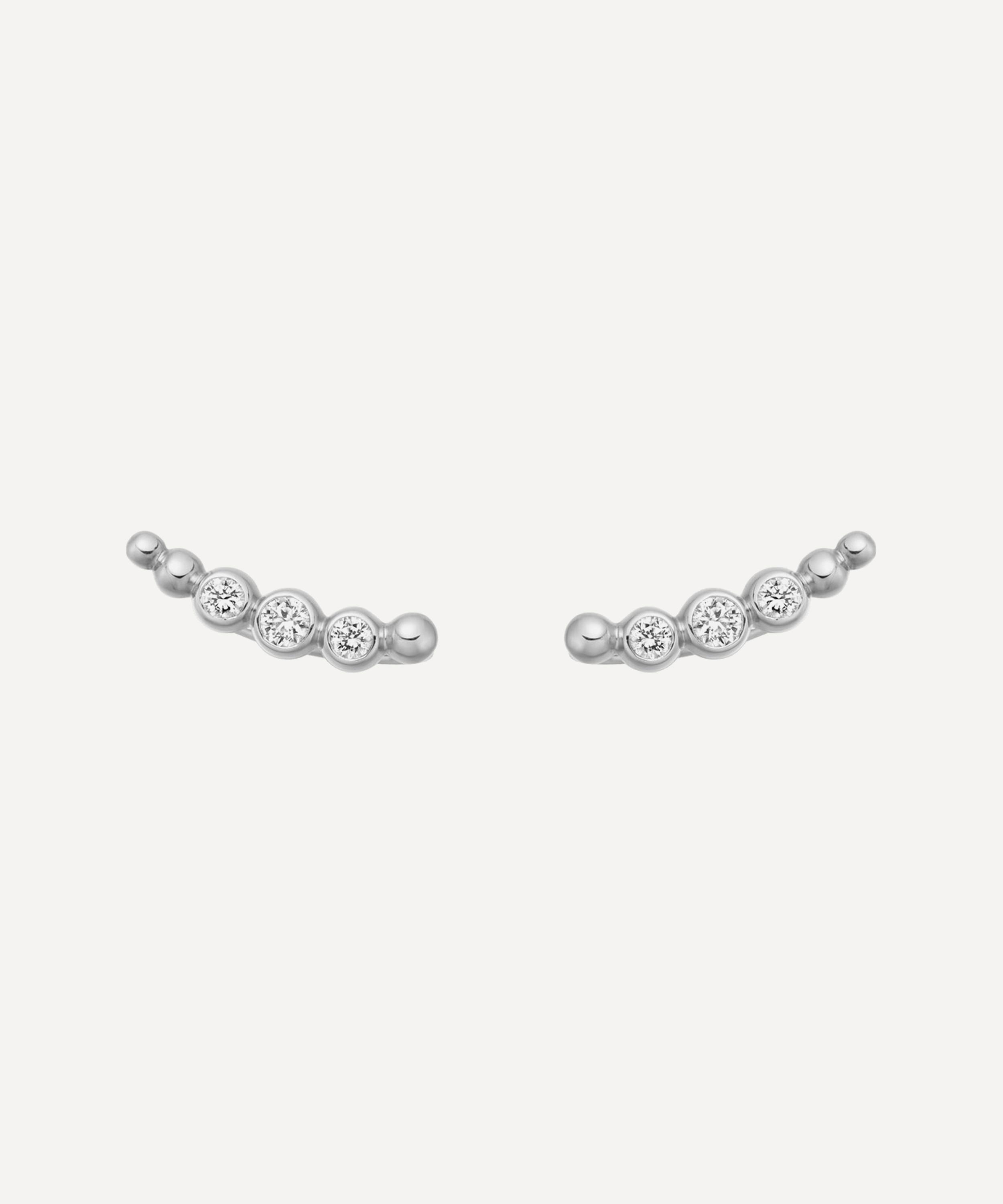 Astley Clarke - Silver Stilla Arc White Sapphire Ear Crawlers image number 0