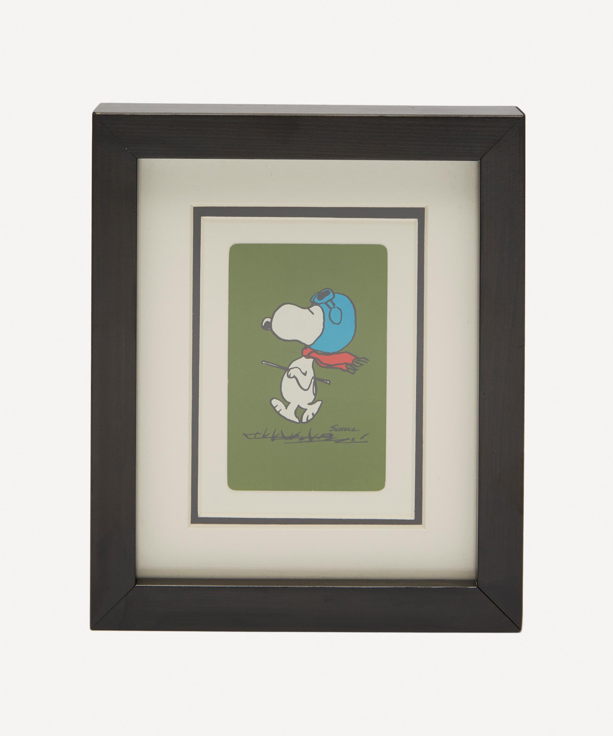 Snoopy Vintage Framed Playing Card Liberty